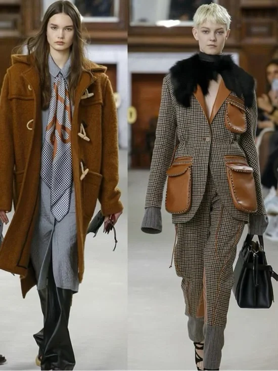 Authentic Loewe Tan Brown Knit Sweater with Leather Trim - Picture 7 of 7